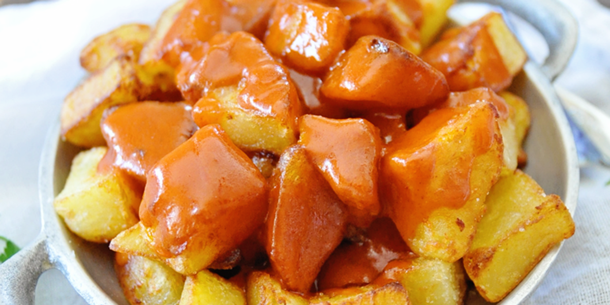 The Authentic Patatas Bravas Served in Madrid Spain My Recipe Magic