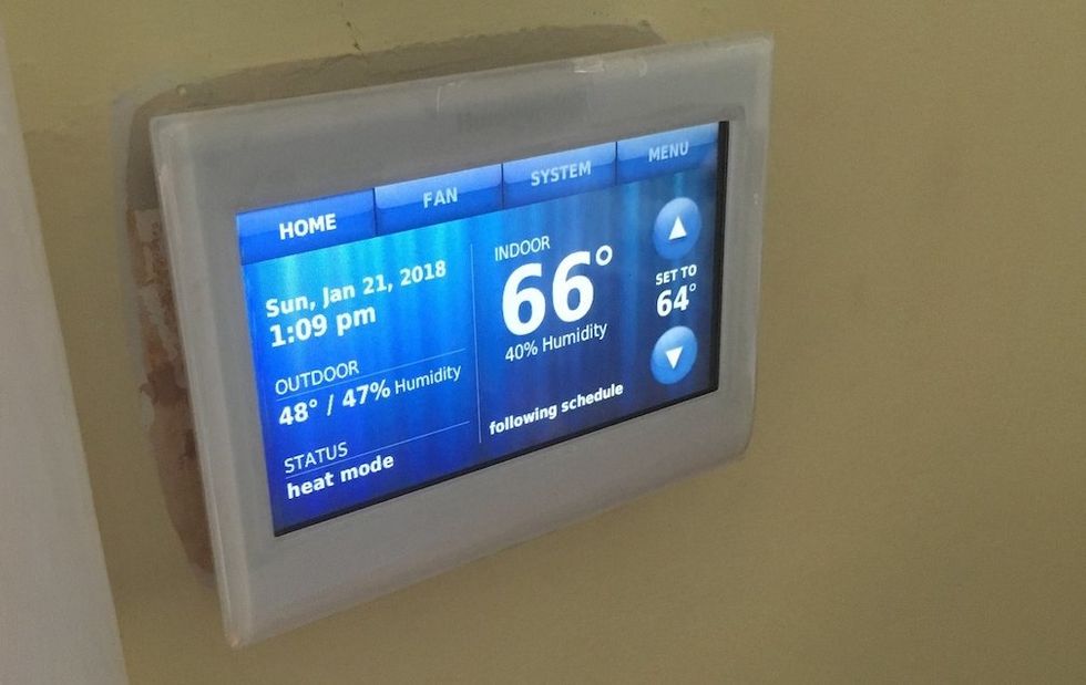 A photo of the Honeywell Smart Thermostat with Wi-Fi 