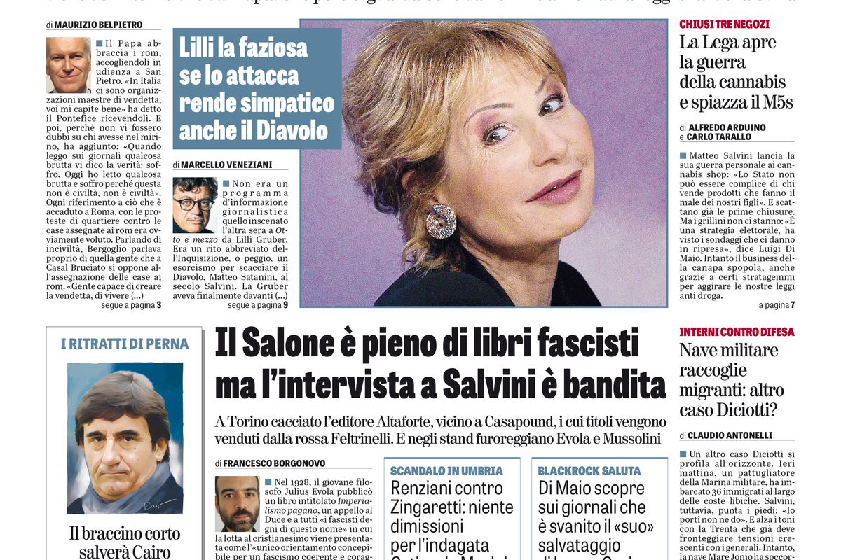 Oggi in edicola
