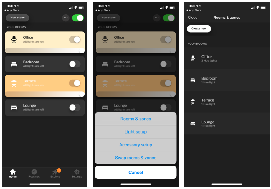 google home hue zones