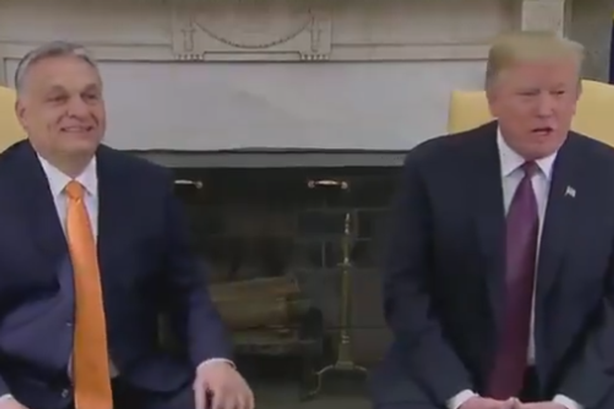 Trump And Orbán Sittin' In A Tree, Pissing On Democracy!