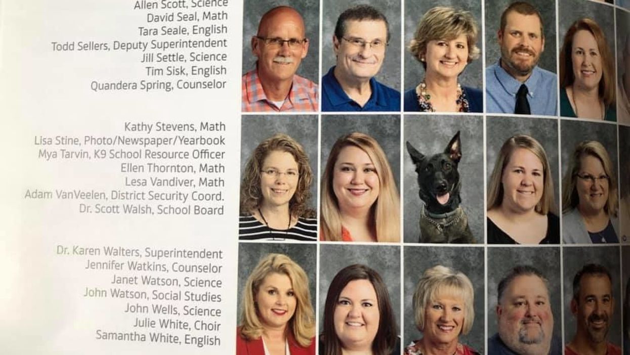 Arkansas K-9 officer gets photo in high school yearbook, wins our hearts