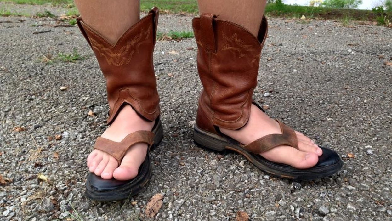 Redneck Boot Sandals exist, and they're basically the mullet of shoes