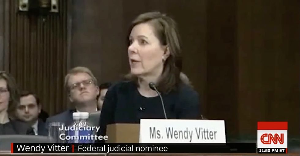 Trump judicial nominee Wendy Vitter won't say if segregated schools are bad.