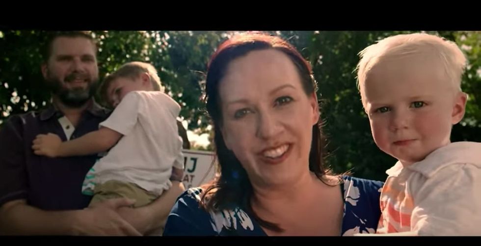 Watch this Texas mom's inspiring, viral campaign video. She's making history — again.