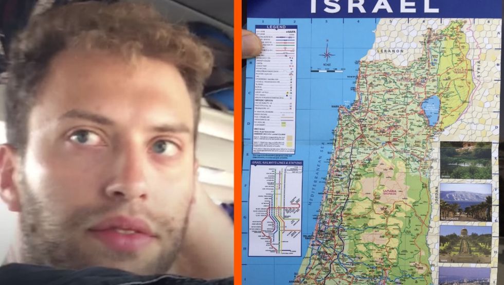 He ditched a tour of Israel after spotting a very flawed map. The story went viral.