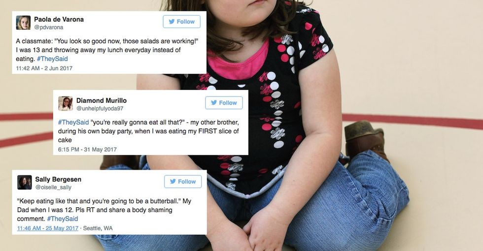 A viral and heartbreaking hashtag proves body-shaming starts early for women.