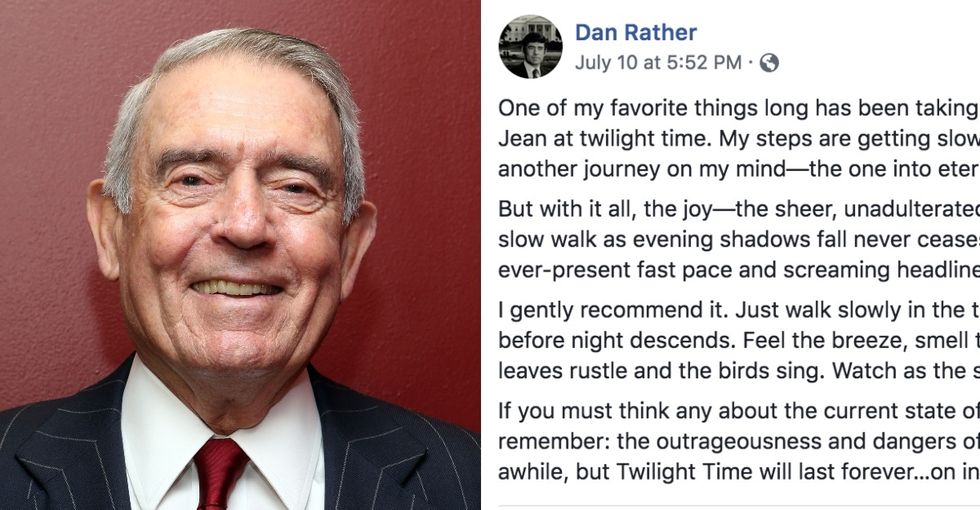 Dan Rather had some important advice for taking care of yourself.