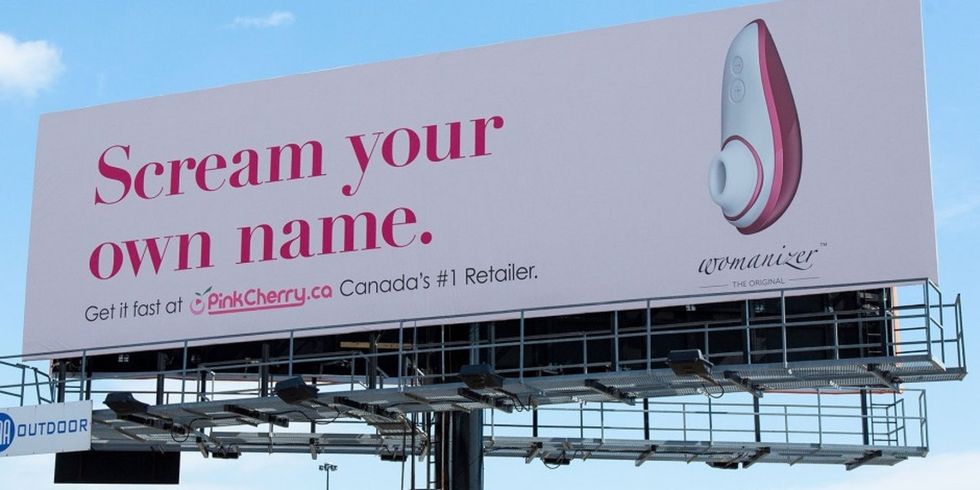 This billboard for a sex toy is actually a message about women's empowerment.