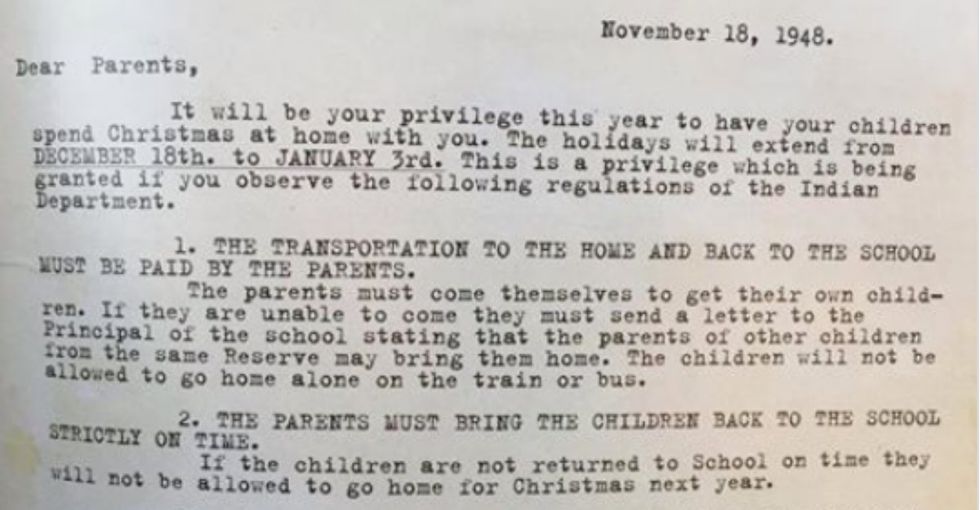 This cruel Christmas letter from an Indian boarding school offers a vital history lesson.