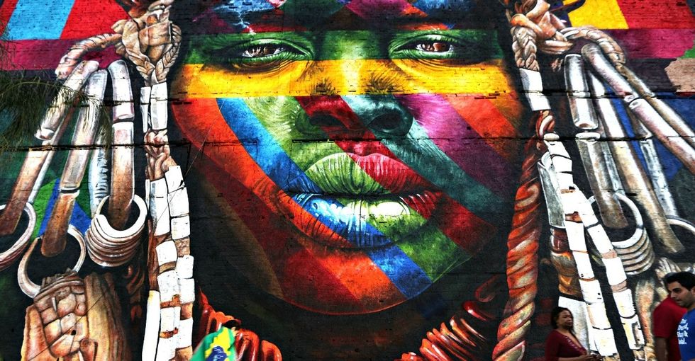 Stunning photos of the Olympic mural that might break records in Rio.