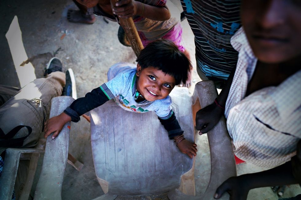 Because of a solar lamp, one man was able to help his entire family.