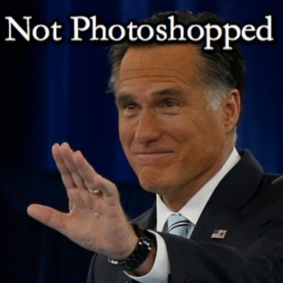 Seriously? Did Mitt Romney get a bad spray tan to appeal to Latino voters?