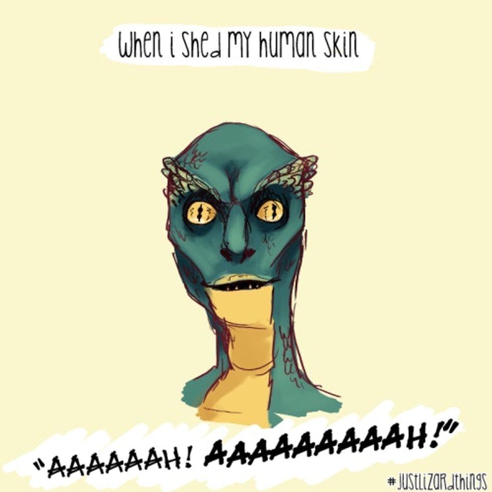 comic of lizard person