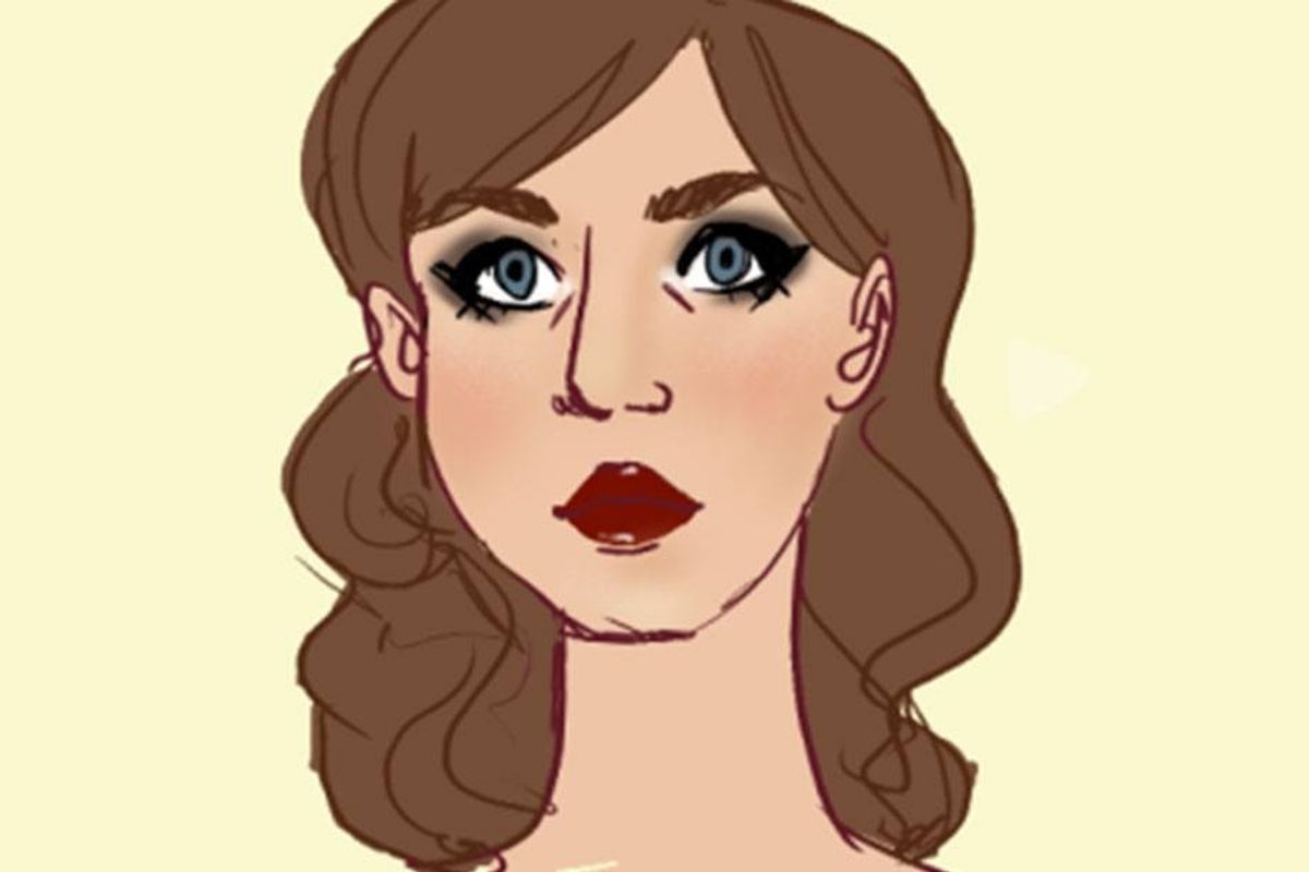 comic of a woman wearing makeup