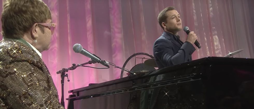 This surprise Elton John duet with the actor playing him in a new movie is breathtaking.