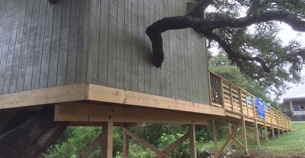 He couldn't play in a normal treehouse, so Make-a-Wish made him one of his own.