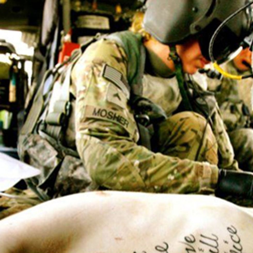 A Wounded Soldier's Tattoo Says It All