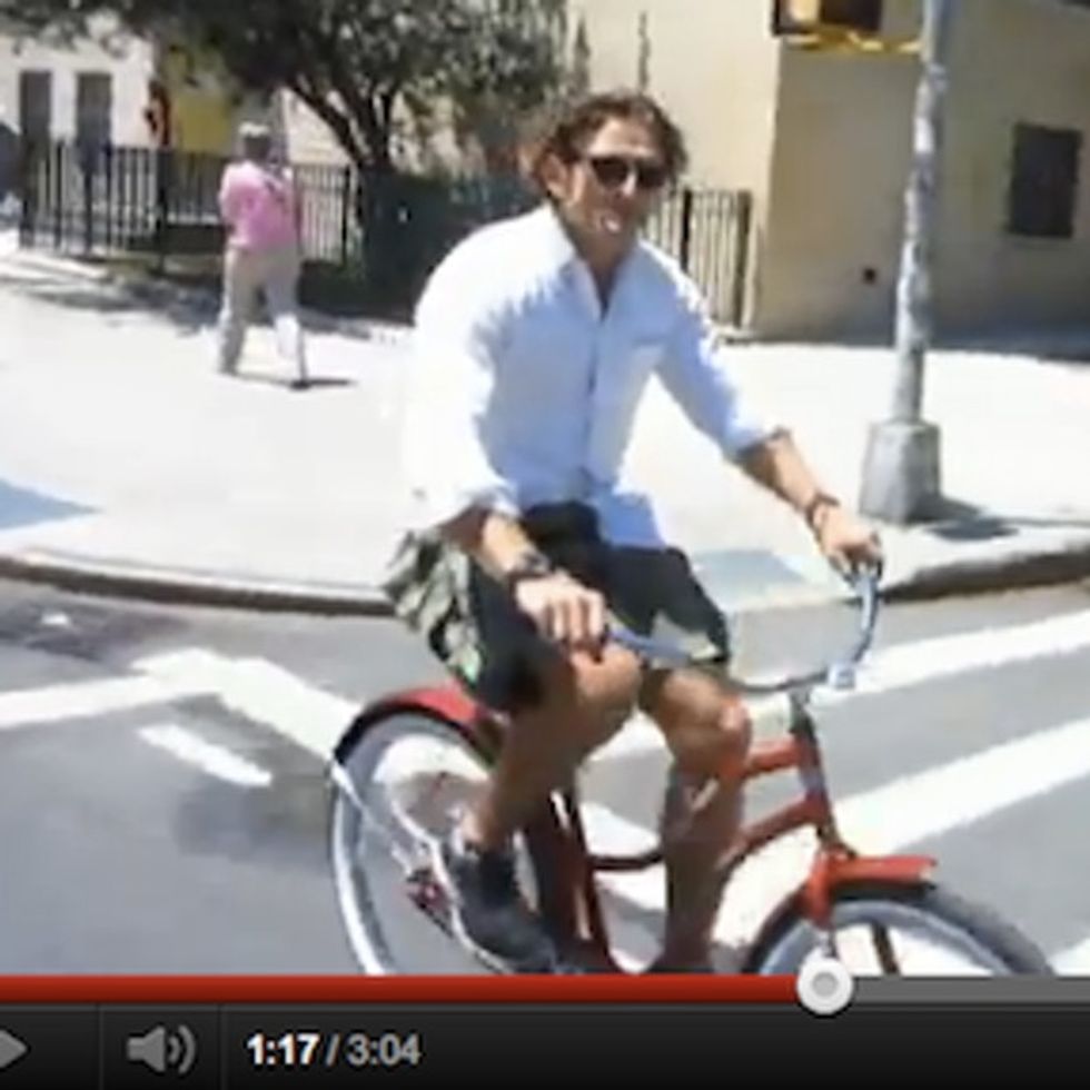 This Seems Like A Painful Way To Make A Point About Bikes. Painful And Hilarious.