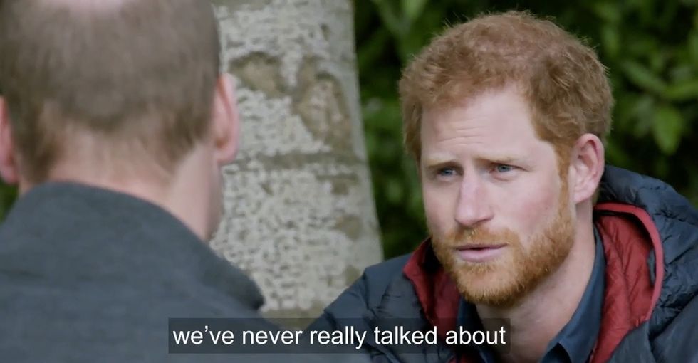 Anyone who's lost a parent can relate to Prince Harry's candid chat with his brother.