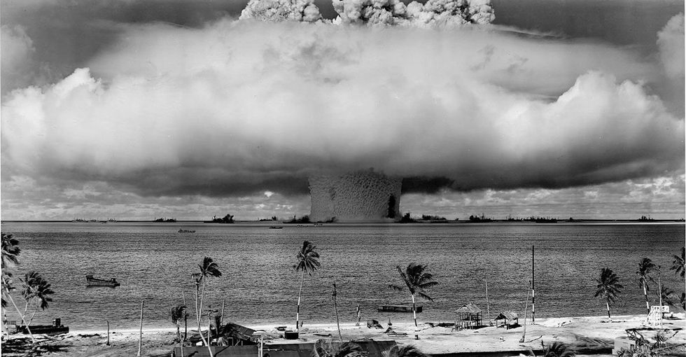 Remember those nukes we tested in the Cold War? The residual radiation is leaching into the ocean.