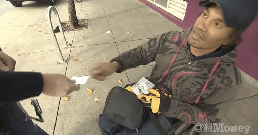 If you're like me, when homeless people ask for money, you just can't. Here's a much better idea.