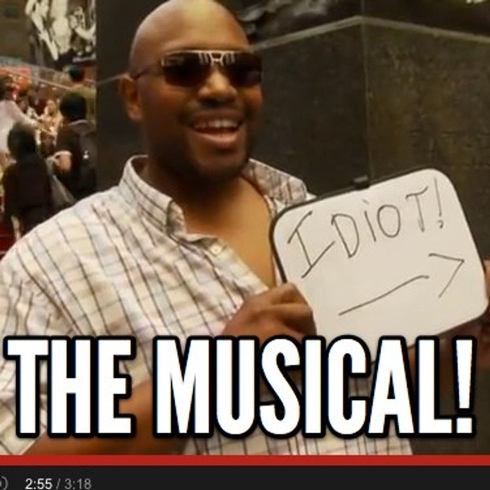 Angry Preacher Tries To Get Press, Yells About 9/11 In Times Square. Lovely Musical Number Ensues.