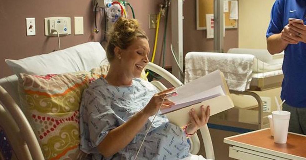 This teacher is going viral for finishing a lesson plan moments before giving birth.
