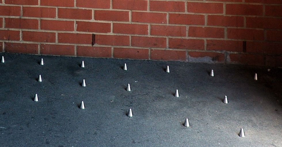 People are loving a mom who got fed up with the 'anti-homeless spikes' in her city.