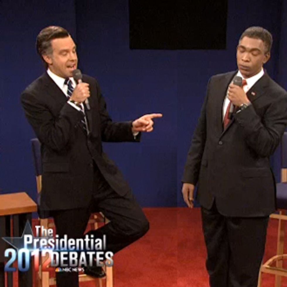 Shorter, funnier, truthier version of last week's debate (featuring an epic mic drop).