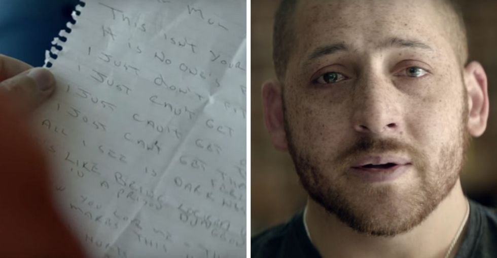 Watch men read their old suicide notes in a gut-wrenching PSA about getting help.
