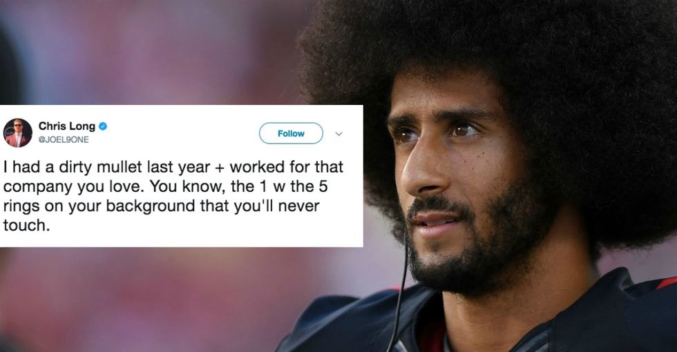 An NFL star defended Colin Kaepernick — and his Afro — in 3 awesome tweets.