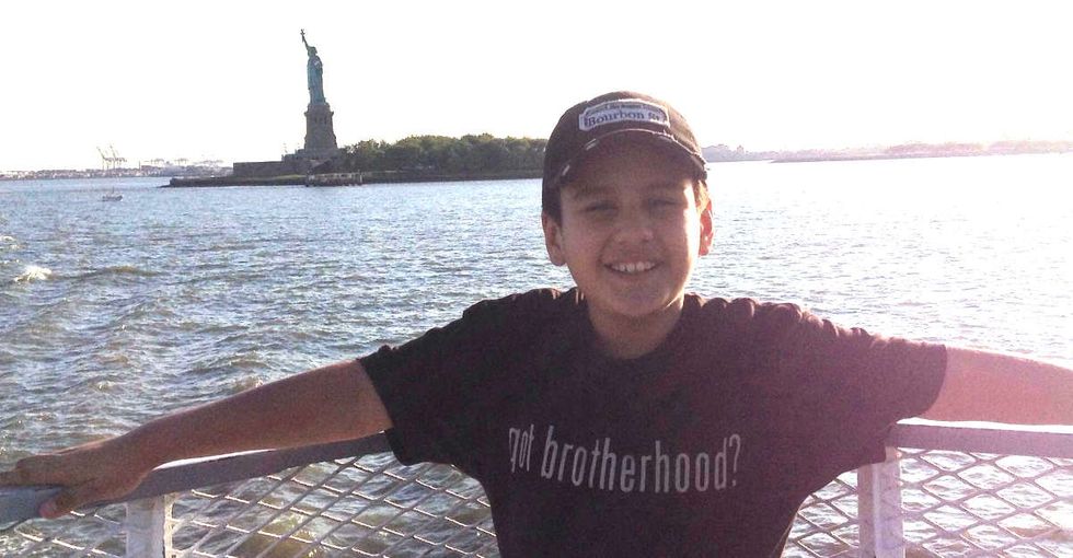 He's 11. He's Mexican and Muslim. And he has some choice words for Donald Trump.