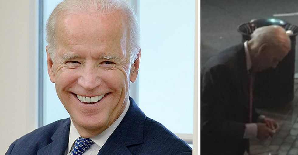 Check out Joe Biden helping a man in need outside a D.C. movie theater.