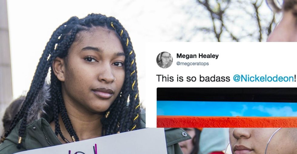 Read the badass message Nickelodeon showed during the student walkout.