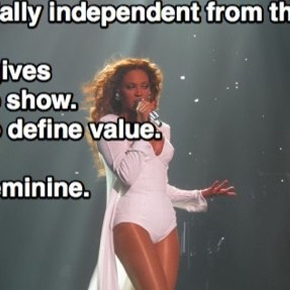 Feminist Beyoncé Says Gender Equality Is Bullsh*t (OK, I'm Paraphrasing)