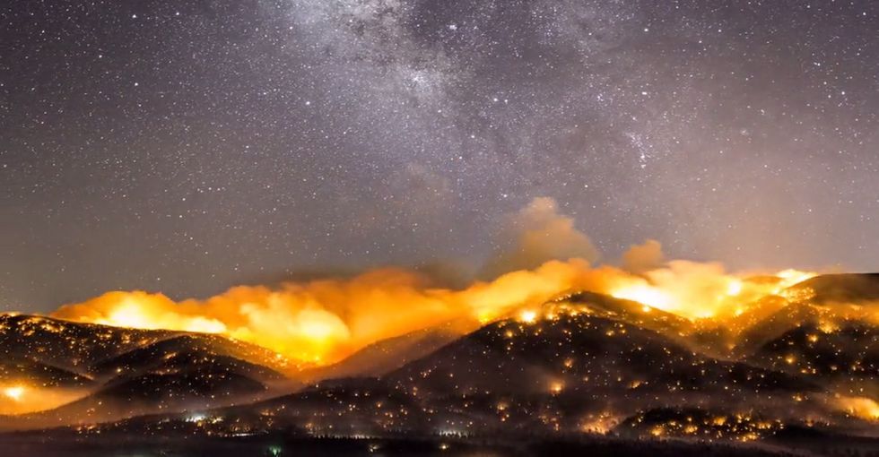 Watch California's wildfires spread in this wild time-lapse video.