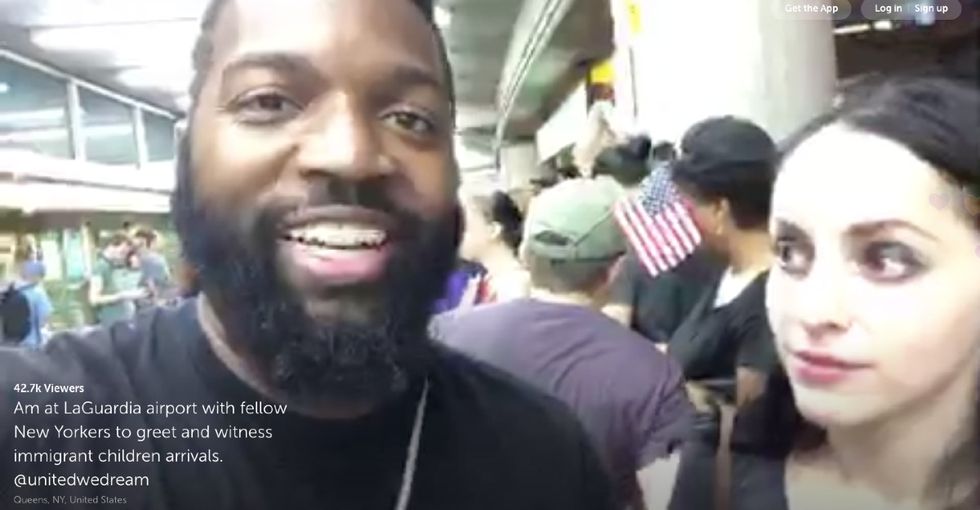 Watch hundreds of New Yorkers coming together in support of immigrant children.