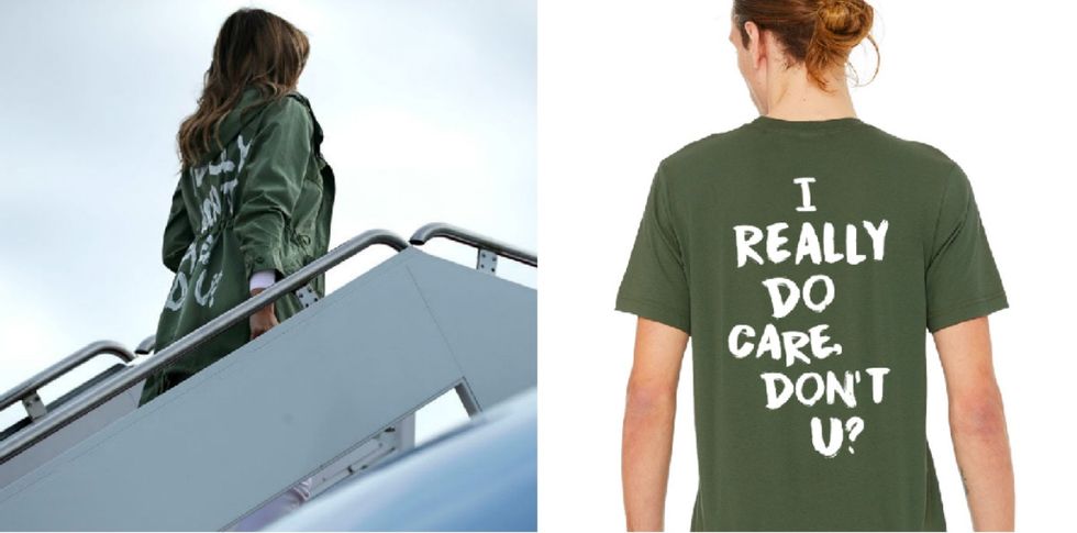 Melania's jacket prompts thousands to declare 'I really do care' about separated families.