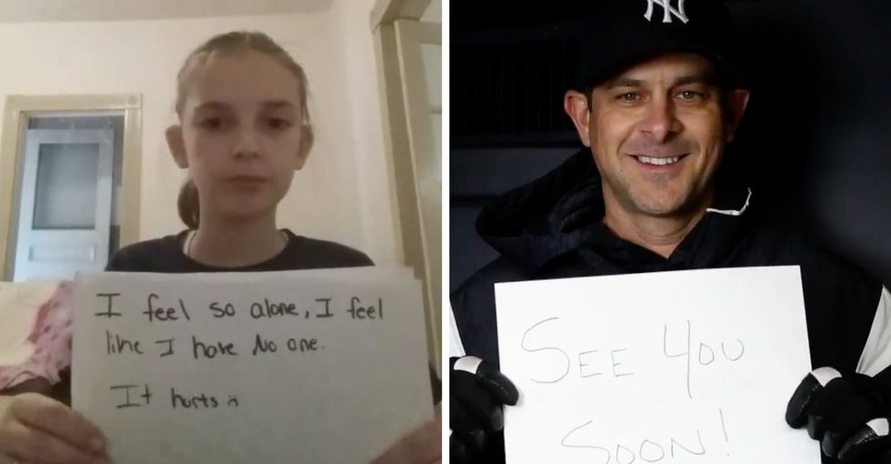 A heartbreaking video about bullying gets a heartwarming response from the Yankees.