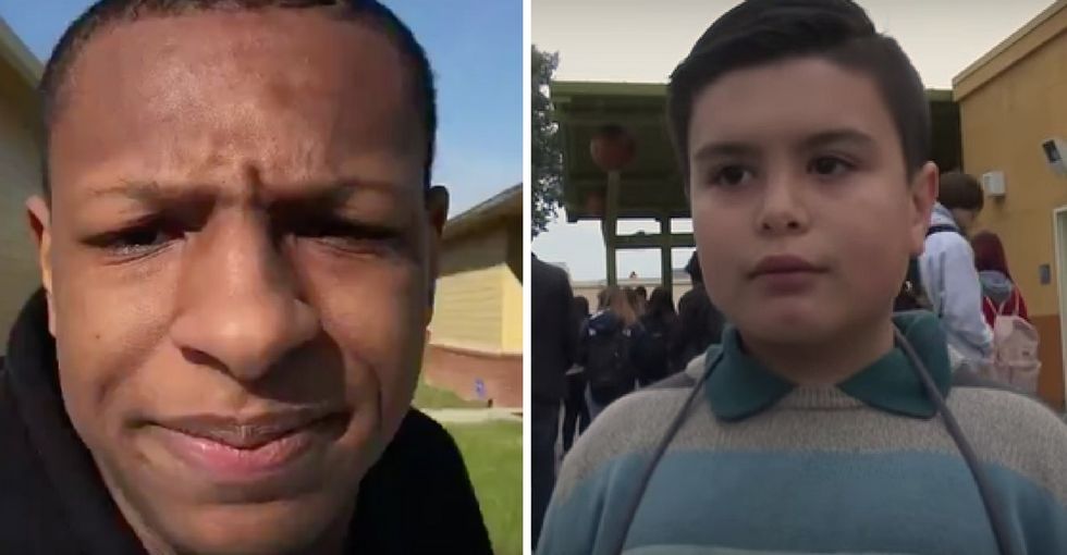 Mad props to these kids who were the only ones in their school to 'walk out.'