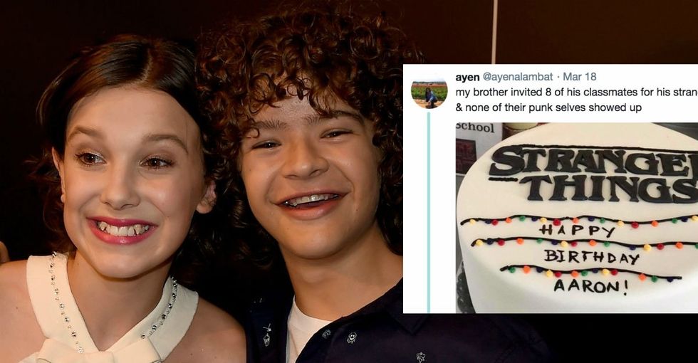 Nobody came to his 'Stranger Things' birthday party. The show's cast found out.