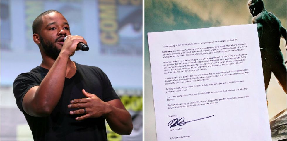 The 'Black Panther' director posted a beautiful letter to his fans.