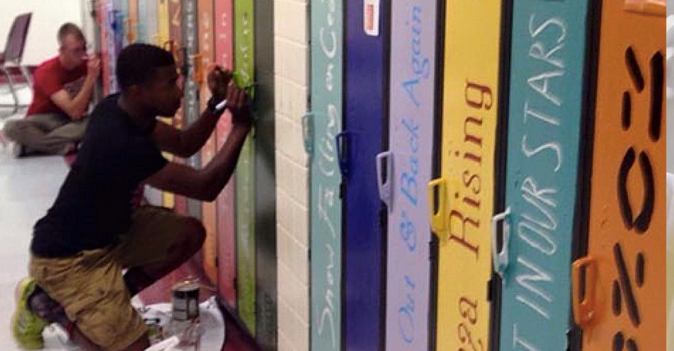 A group of Mississippi teachers turned a boring high school hallway into a work of art
