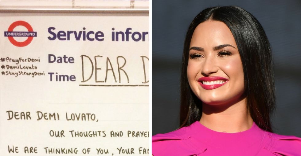 This viral, heartfelt letter to Demi Lovato written in London's tube packs the feels.