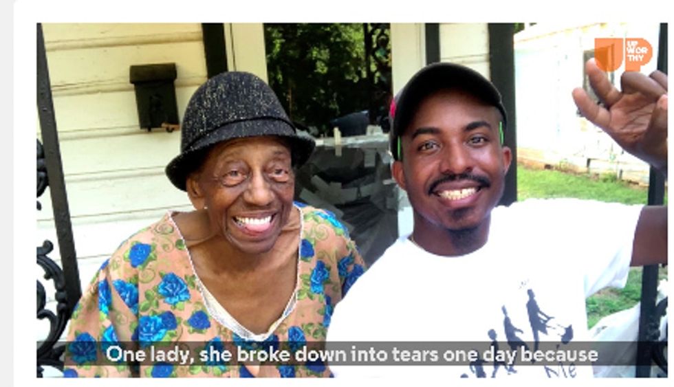 This man's epic, cross-country lawn mowing mission is changing lives.