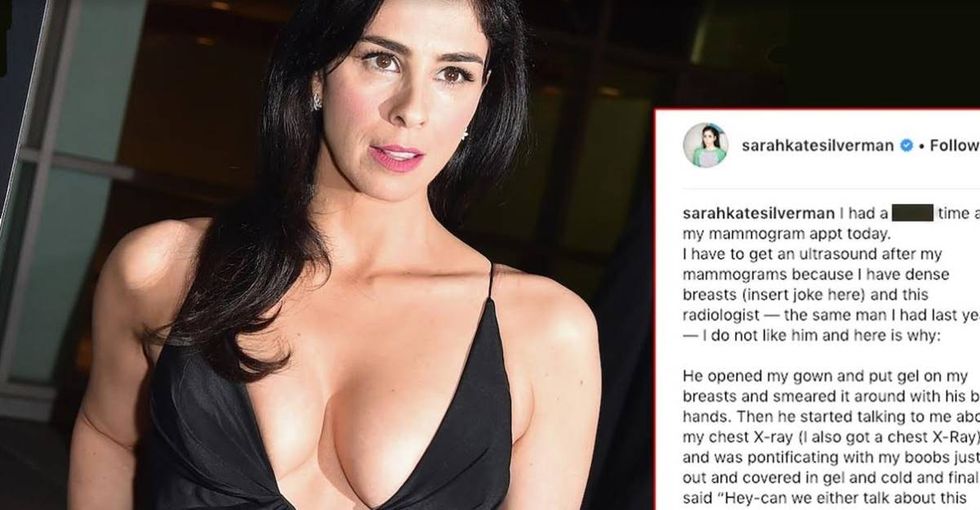 Sarah Silverman slams doctor for giving her a creepily inappropriate mammogram.