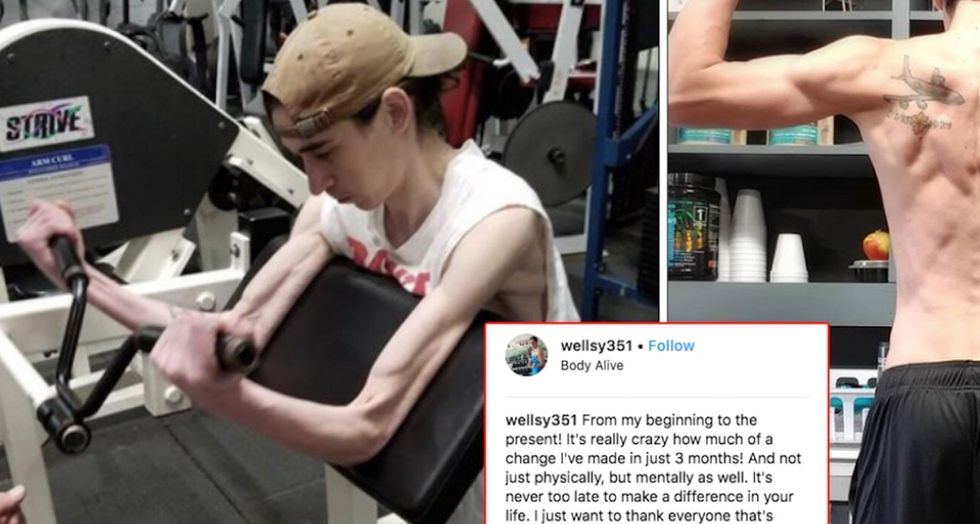 After a lung disease reduced him to nothing, he decided to become a weightlifter.
