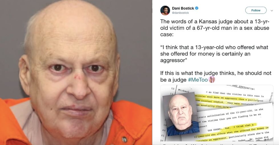 A 67-year-old man solicited a 13-year-old girl for sex. The judge called her 'an aggressor.'