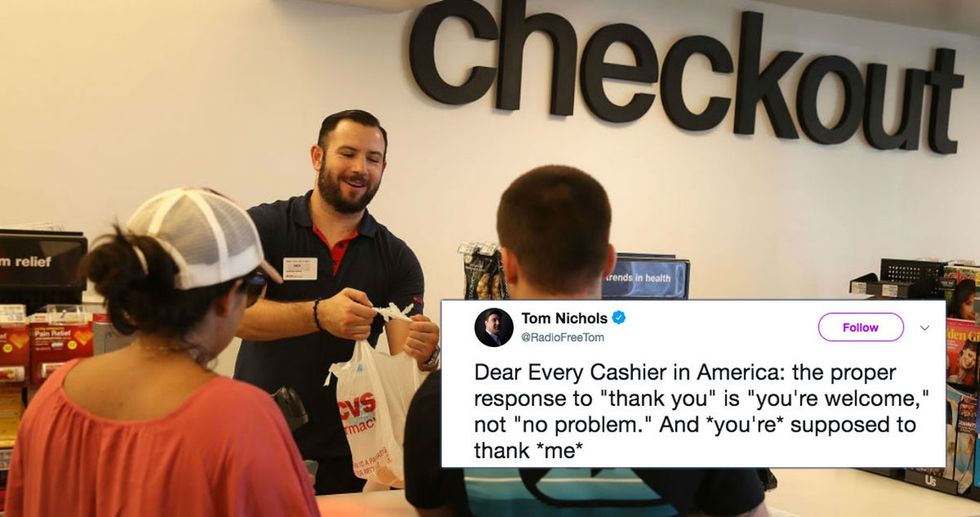 A scorching hot take on why younger people say 'no problem' instead of 'you're welcome.'
